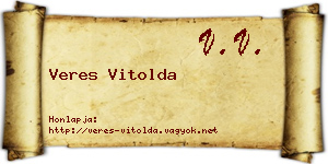 Veres Vitolda névjegykártya